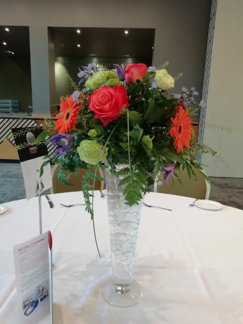 wedding flowers mixed display in vase